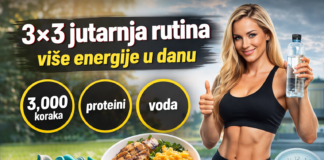 3x3-jutarnja-rutina-3000-koraka-proteini-voda-fitnessmonica