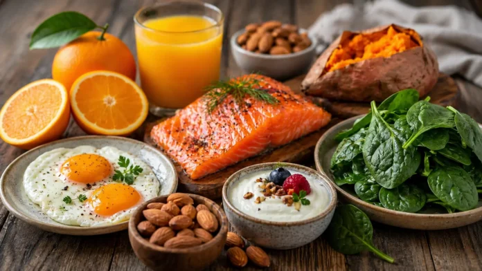 7 namirnica za vitamine i zdravlje namirnice koje pokrivaju sve vitamine jaja losos spanac bademi