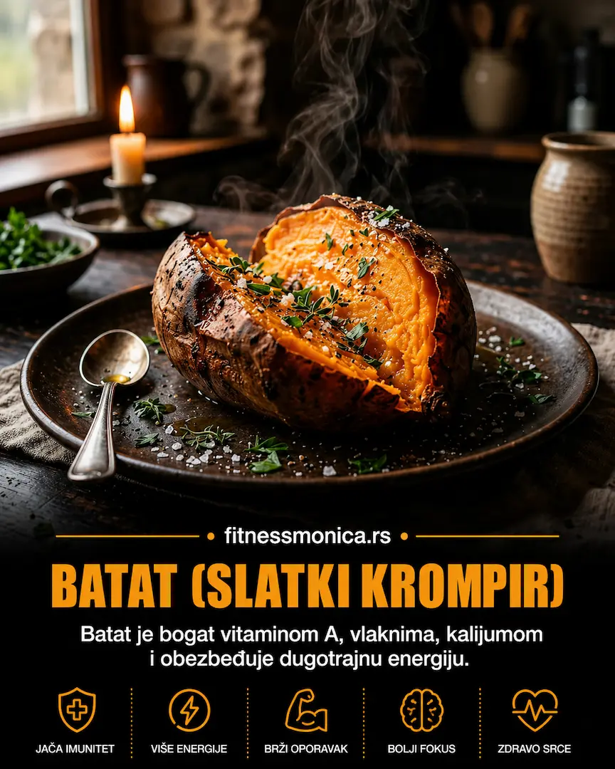 batat slatki krompir vitamin A vlakna energija