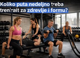 Koliko puta nedeljno treba trenirati za zdravlje i formu? Koliko puta nedeljno treba trenirati za zdravlje i formu - rekreativci rade trening snage u teretani