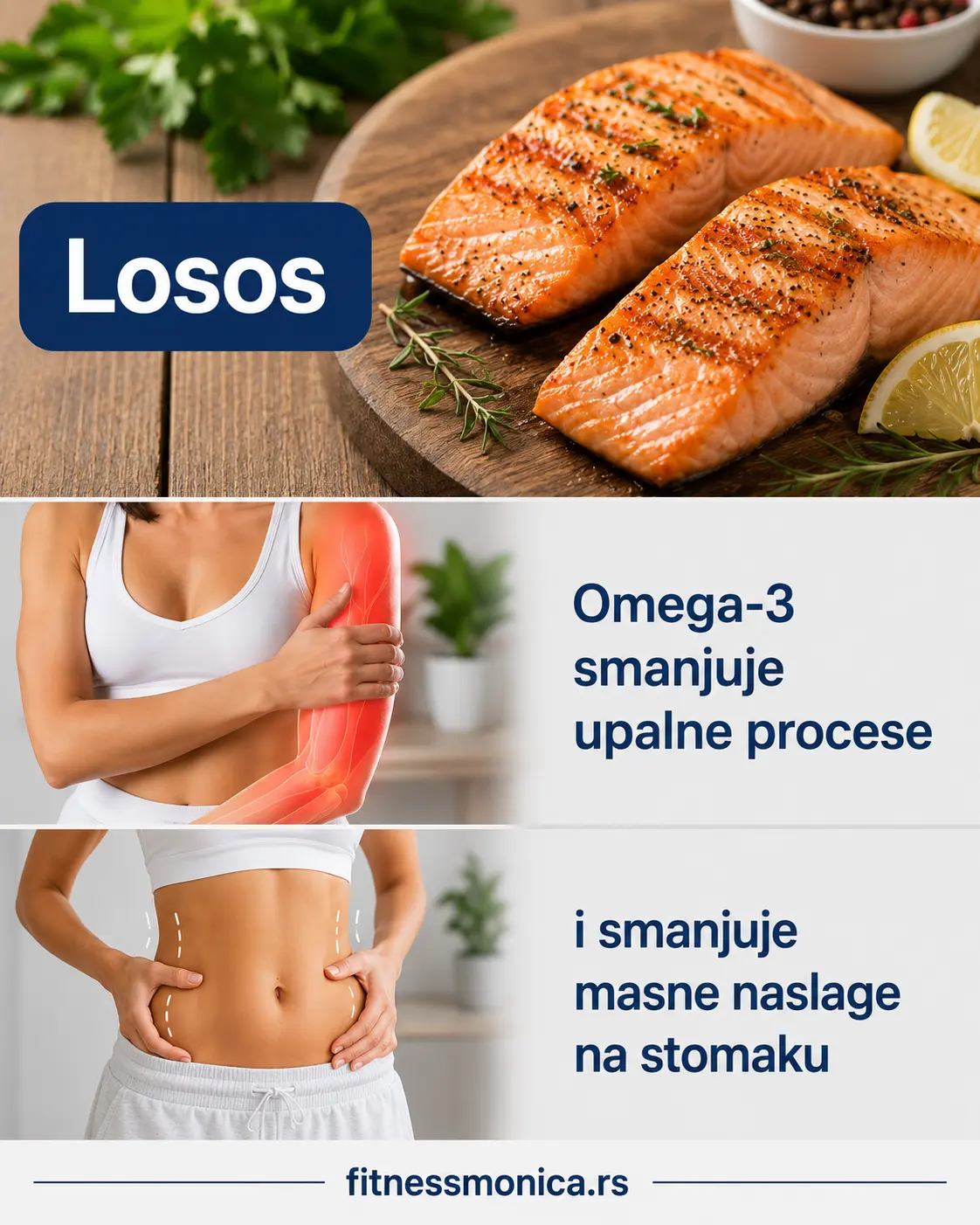 Losos kao izvor omega-3 masnih kiselina, proteina i kvalitetne ishrane.