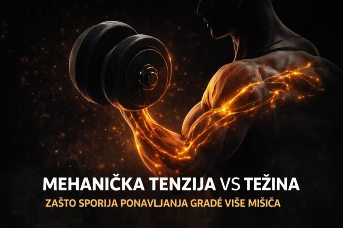 Zašto sporija ponavljanja grade više mišića Mehanička tenzija, kontrolisana ponavljanja i spor tempo za hipertrofiju