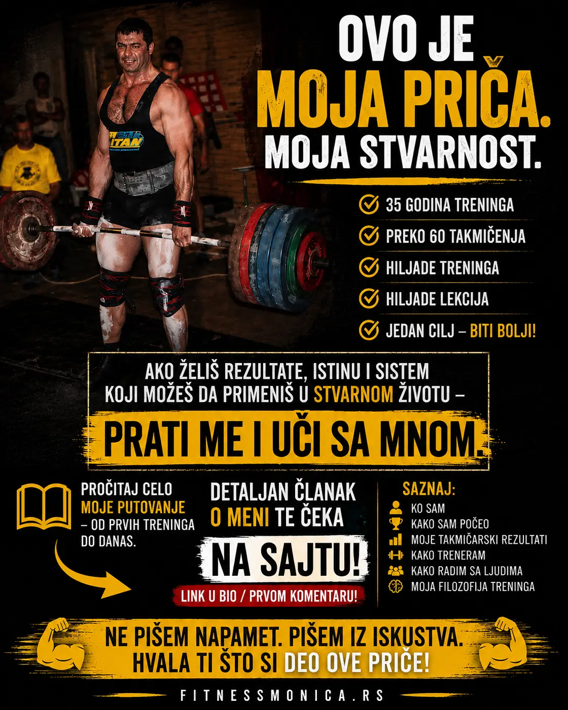 35 godina treninga i preko 60 takmičenja – fitness i powerlifting priča