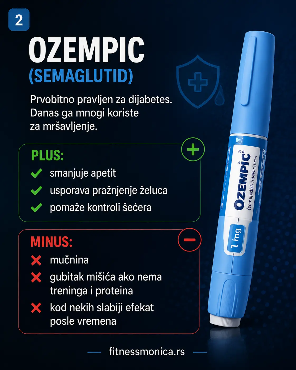Ozempic semaglutid za mršavljenje i dijabetes prednosti i mane GLP-1 terapije