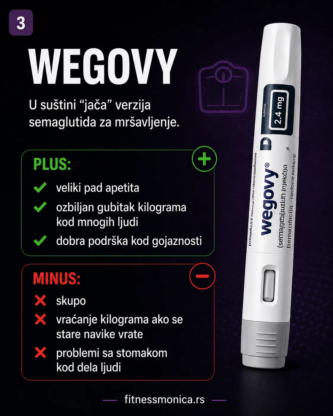 Wegovy semaglutid lek za mršavljenje prednosti i mane GLP-1 terapije