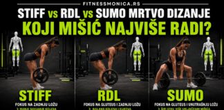 Stiff RDL Sumo mrtvo dizanje razlika u položaju tela i mišićima